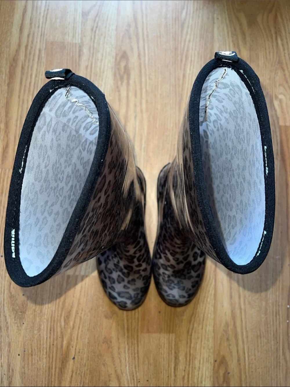 Kamik Leopard Print Women's Rain Boots - Brown & Black